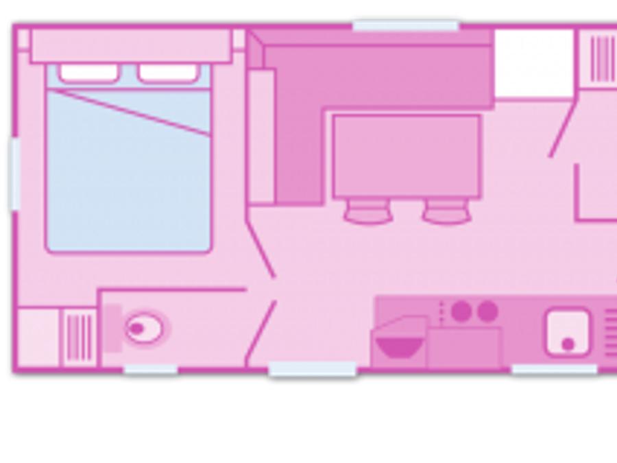 Mobilhome 4 personnes - Mobil-home Classique - 22-24m² - 2 chambres 2