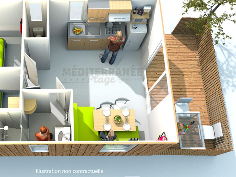 Mobilhome 6 personnes - Mobil-home Classique TI - 30m² - 2 chambres 11