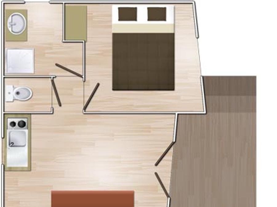 Chalet 2 personnes - Confort 20 m² (1 chambre) 4