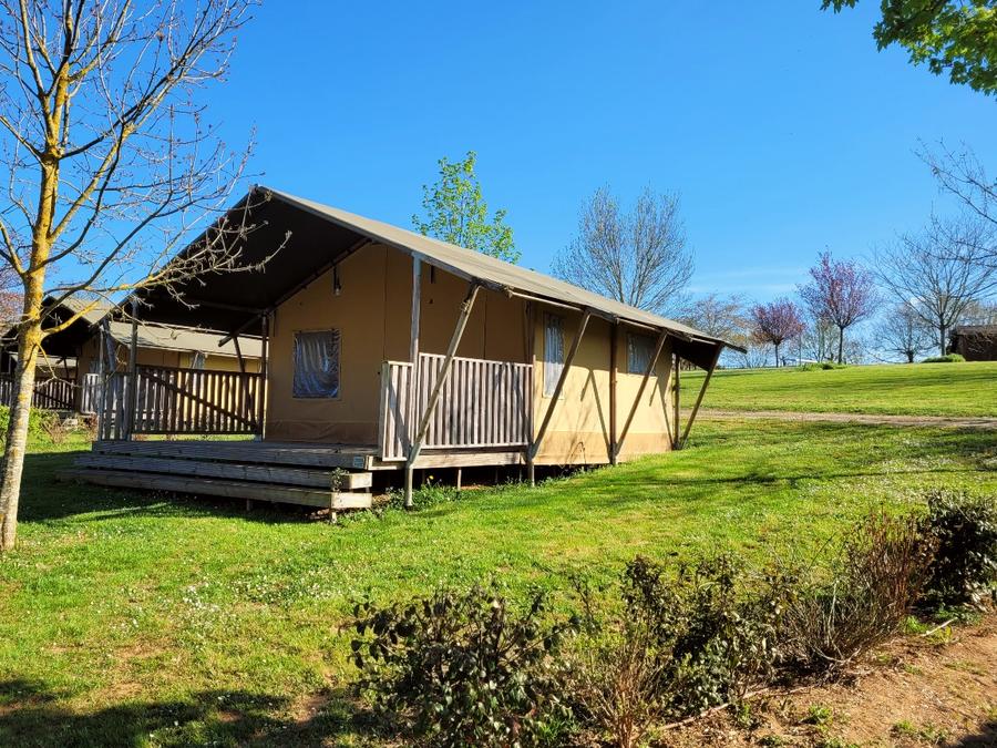 Tente en toile et en bois 4 personnes - > NOUVEAU Tente Safari Premium 2 chambres 8