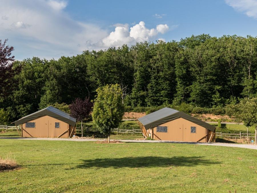 Tente en toile et en bois 4 personnes - > NOUVEAU Tente Safari Premium 2 chambres 2