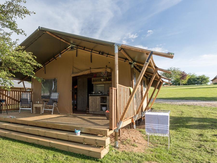 Tente en toile et en bois 4 personnes - > NOUVEAU Tente Safari Premium 2 chambres 0