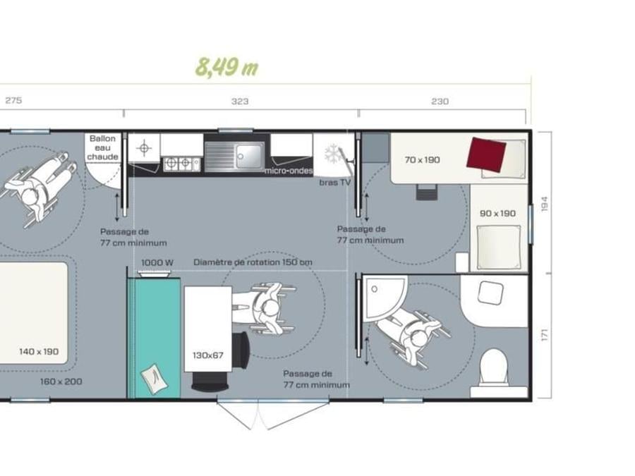 Mobilhome 4 personnes - LIFE PMR 3