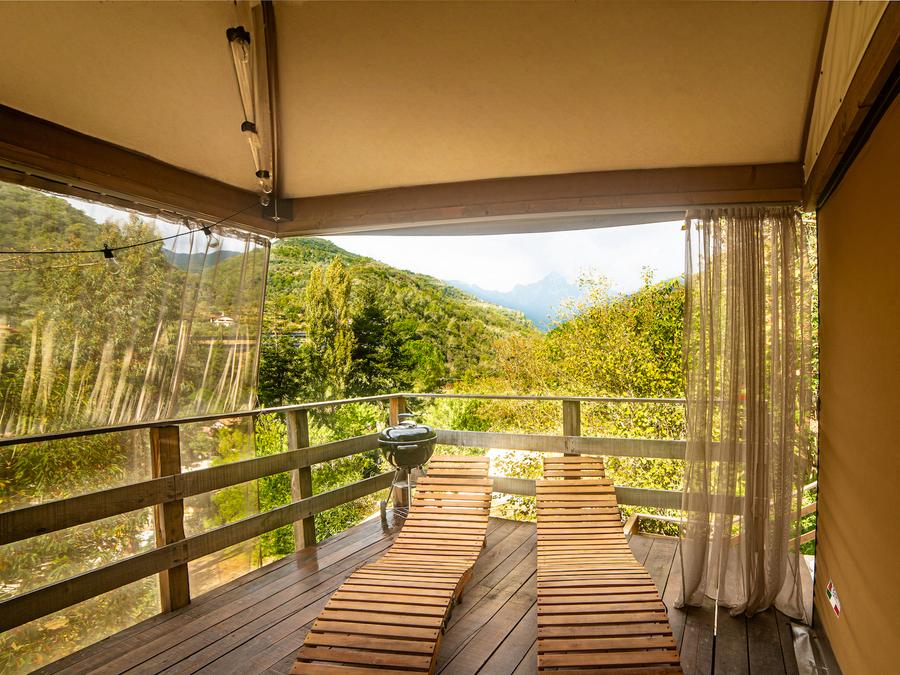 Tente en toile et en bois 5 personnes - RIVIERA LODGE 5
