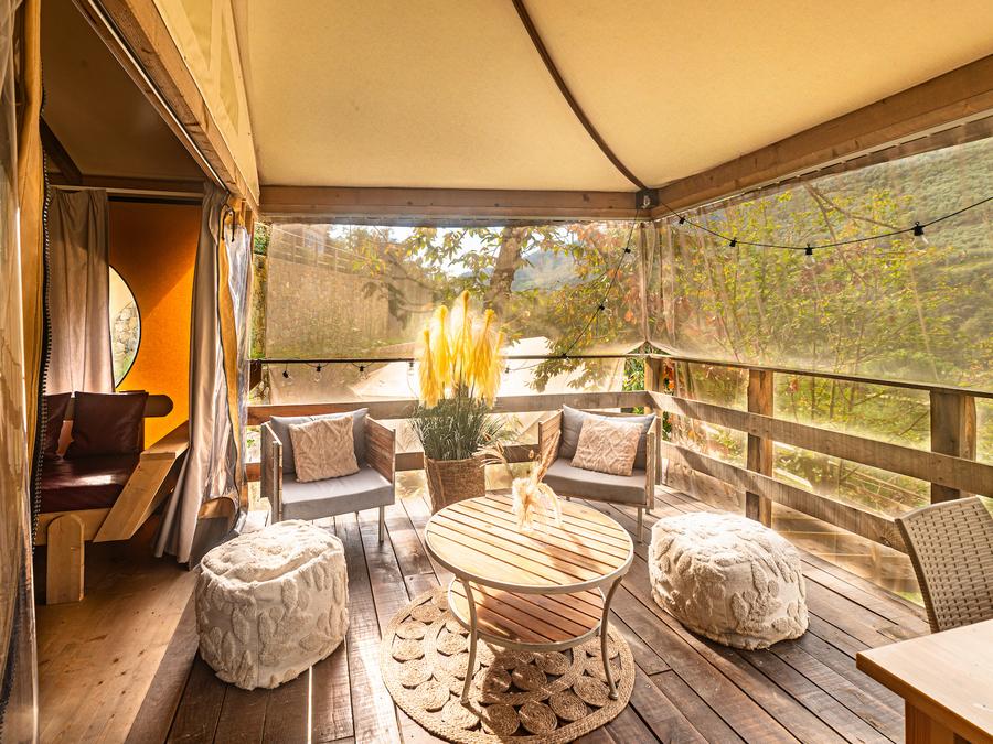 Tente en toile et en bois 5 personnes - RIVIERA LODGE 0