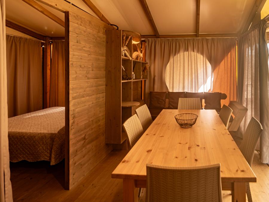 Tente en toile et en bois 5 personnes - RIVIERA LODGE 9