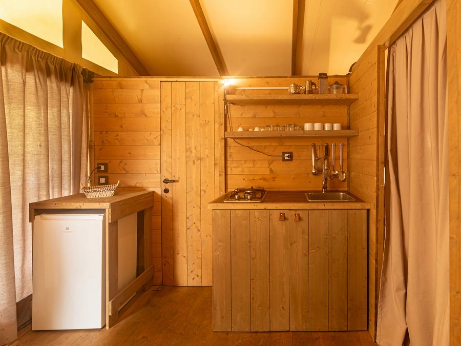 Tente en toile et en bois 5 personnes - RIVIERA LODGE 1