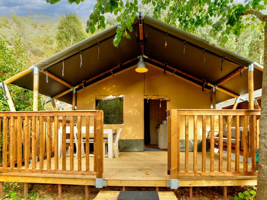 Tente en toile et en bois 5 personnes - SAFARI TENT SERENGETI 0