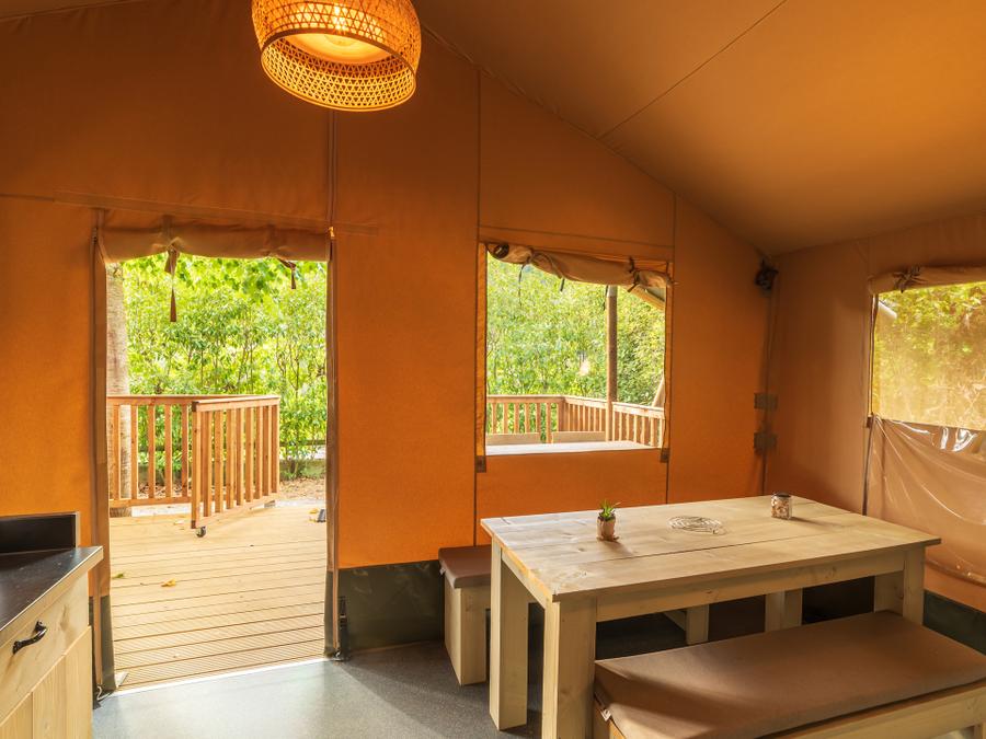 Tente en toile et en bois 5 personnes - SAFARI TENT SERENGETI 2