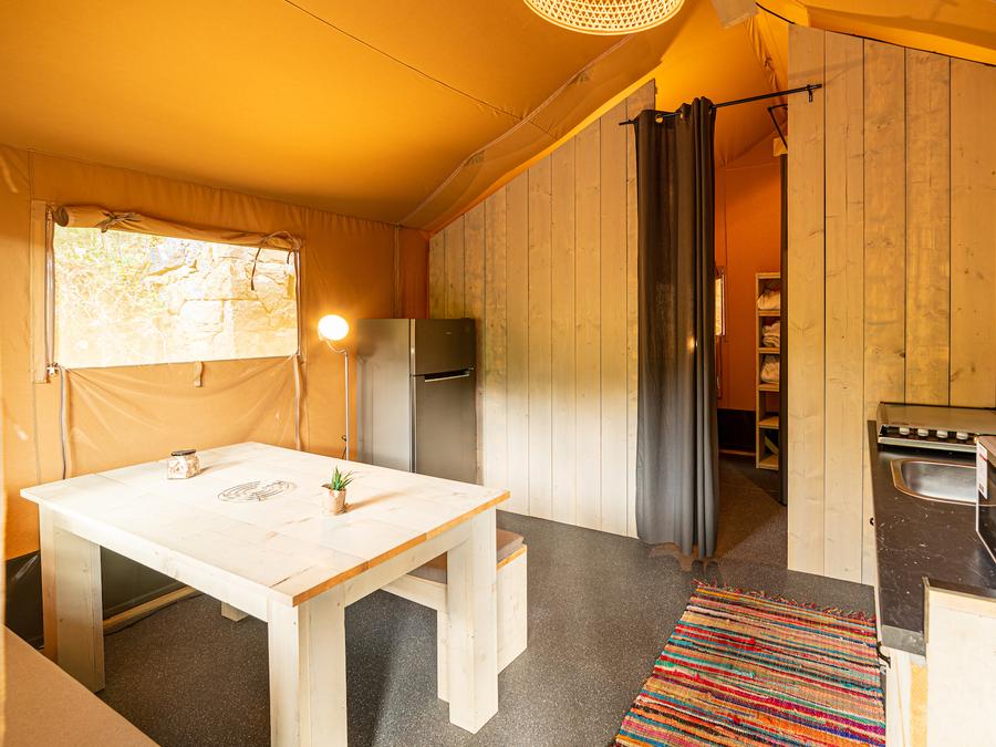 Tente en toile et en bois 5 personnes - SAFARI TENT SERENGETI 1