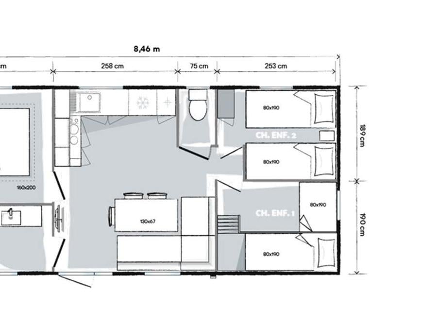 Mobilhome 6 personnes - Mobile-home Premium (2019) 6