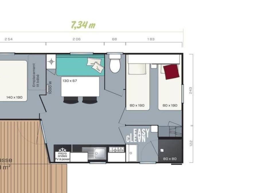 Mobilhome 4 personnes - Mobil Home Loggia (neuf 2020) 7