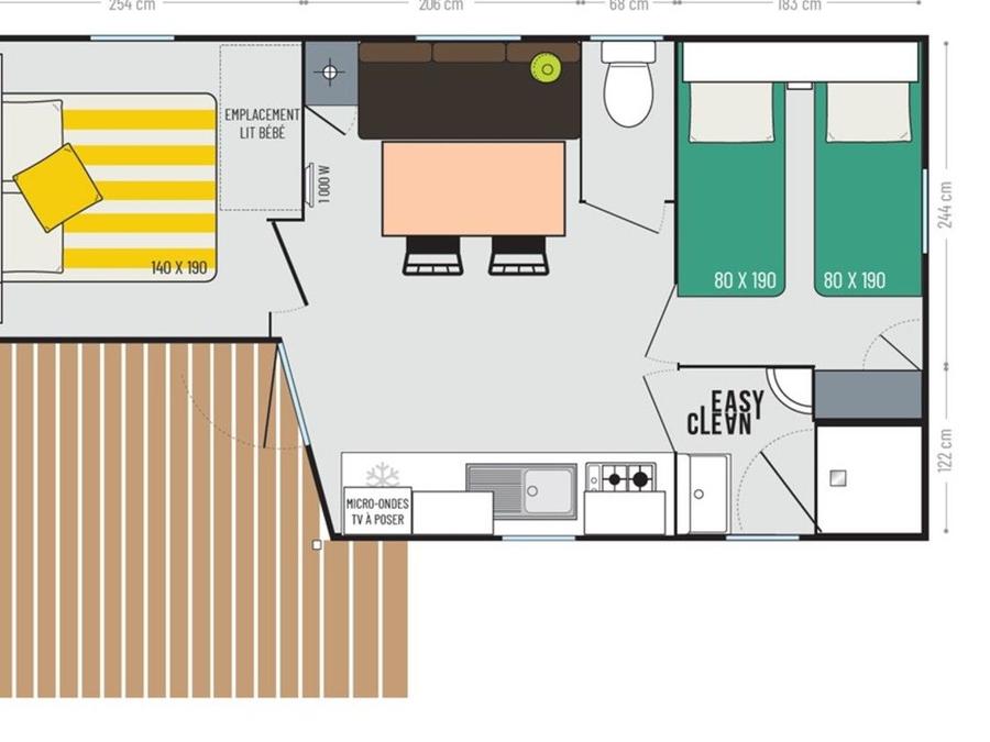 Mobilhome 4 personnes - Mobil Home Loggia (neuf 2020) 5