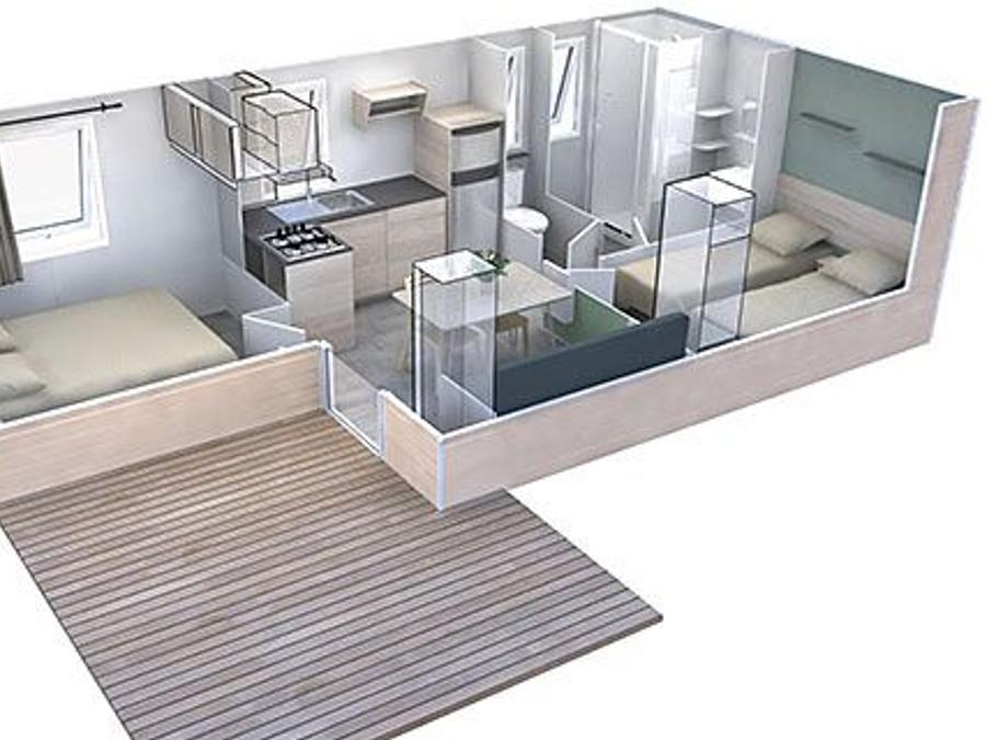 Mobilhome 5 personnes - Lodge Premium climatisé 4