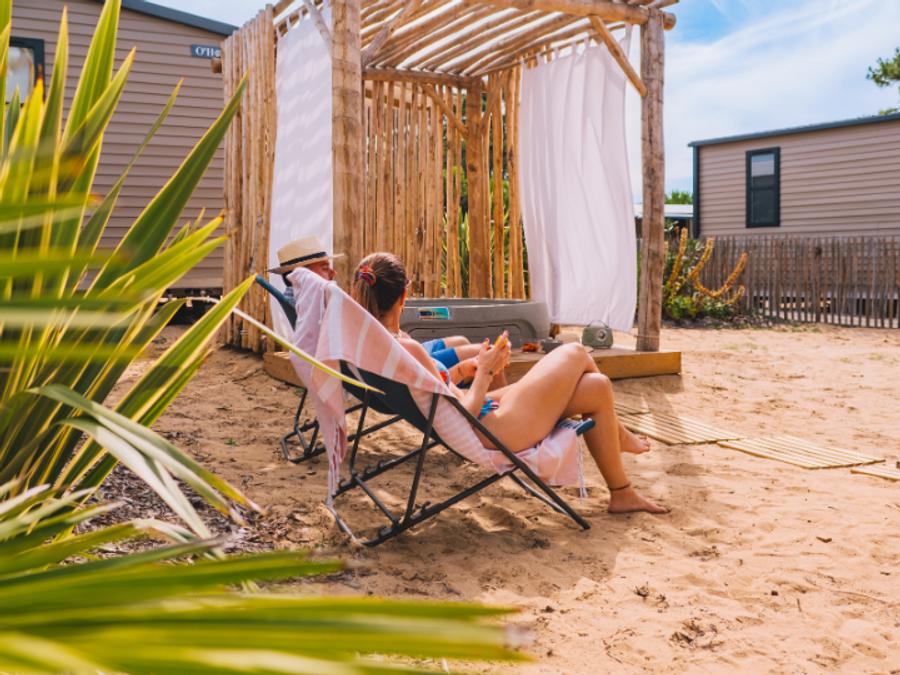 Mobilhome 4 personnes - PALM 2ch avec SPA - quartier la Palmeraie 2