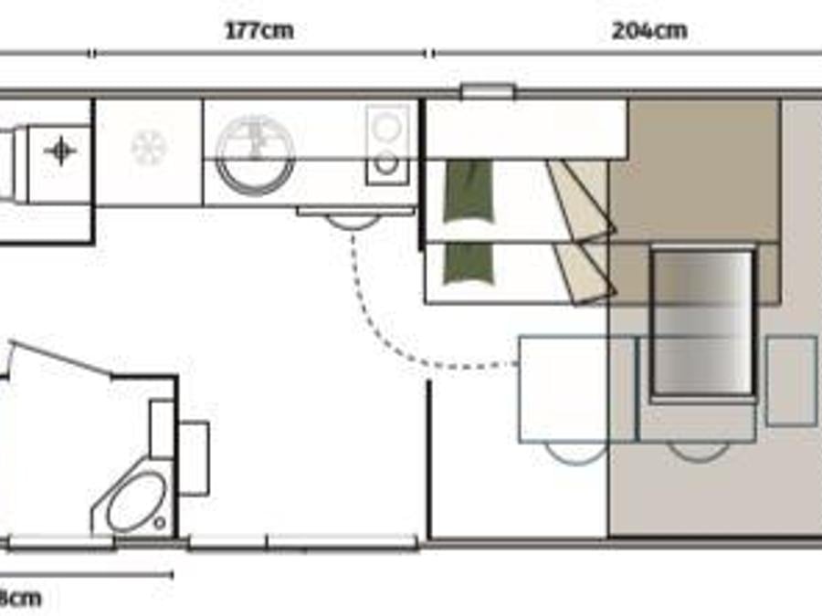 Tente en toile et en bois 4 personnes - Coco Chrono 20m² - 2 chambres avec sanitaire 1/4 pers 5
