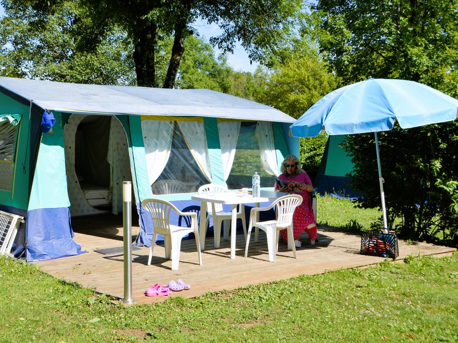 Bungalow toilé 6 personnes - Tente bungalow 25m² - 2 chambres - sans sanitaires 4/6 pers 1