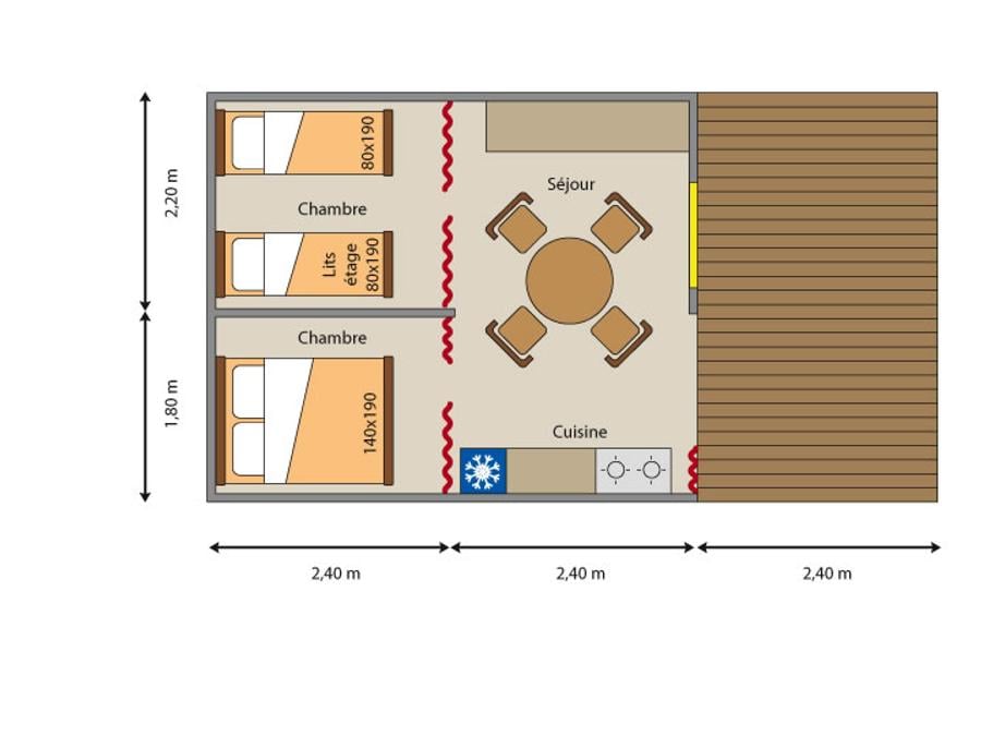 Tente en toile et en bois 4 personnes - Amazone 2