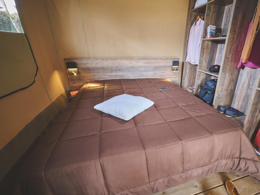 Tente en toile et en bois 5 personnes - Tente Lodge KENYA sur pilotis 2