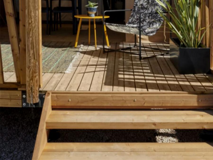 Tente en toile et en bois 4 personnes - Tente Lodge 2 ch 4 pers 7