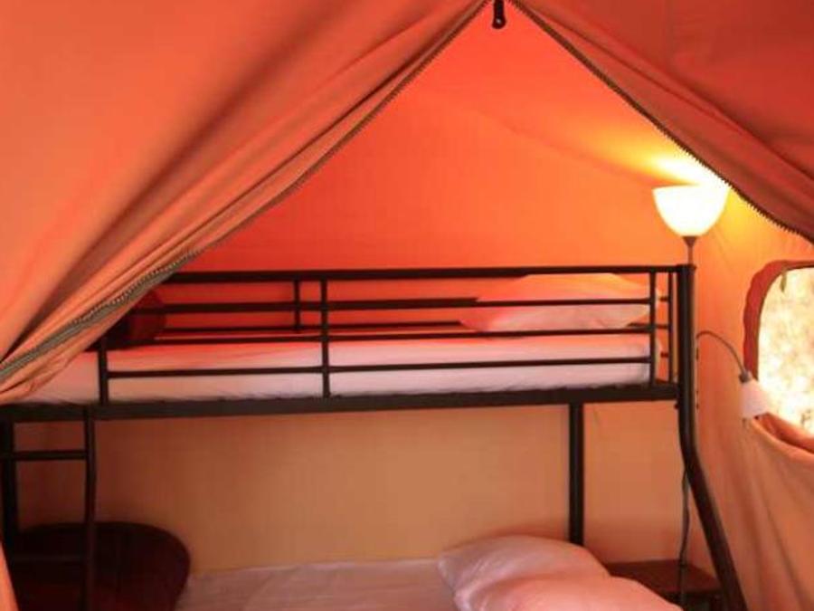 Tente en toile et en bois 5 personnes - Tente Lodge VICTORIA - 2 chambres 4