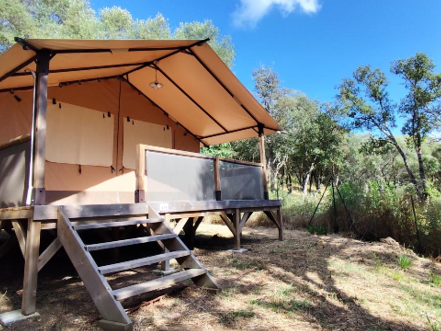 Tente en toile et en bois 5 personnes - Tente Lodge VICTORIA - 2 chambres 0
