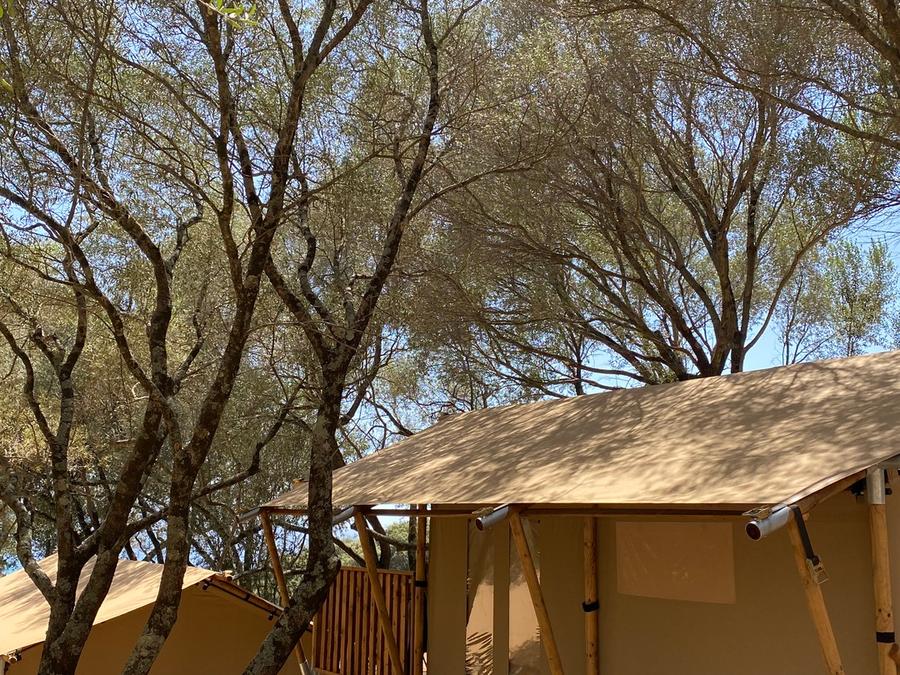 Tente en toile et en bois 5 personnes - Tente Lodge sans salle de bain 13