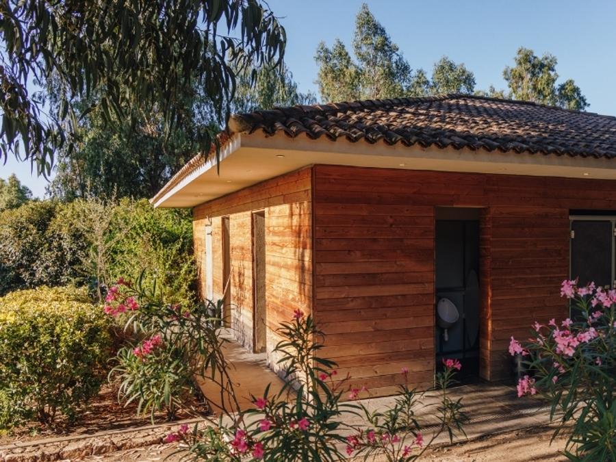 Tente en toile et en bois 5 personnes - Tente Lodge sans salle de bain 5
