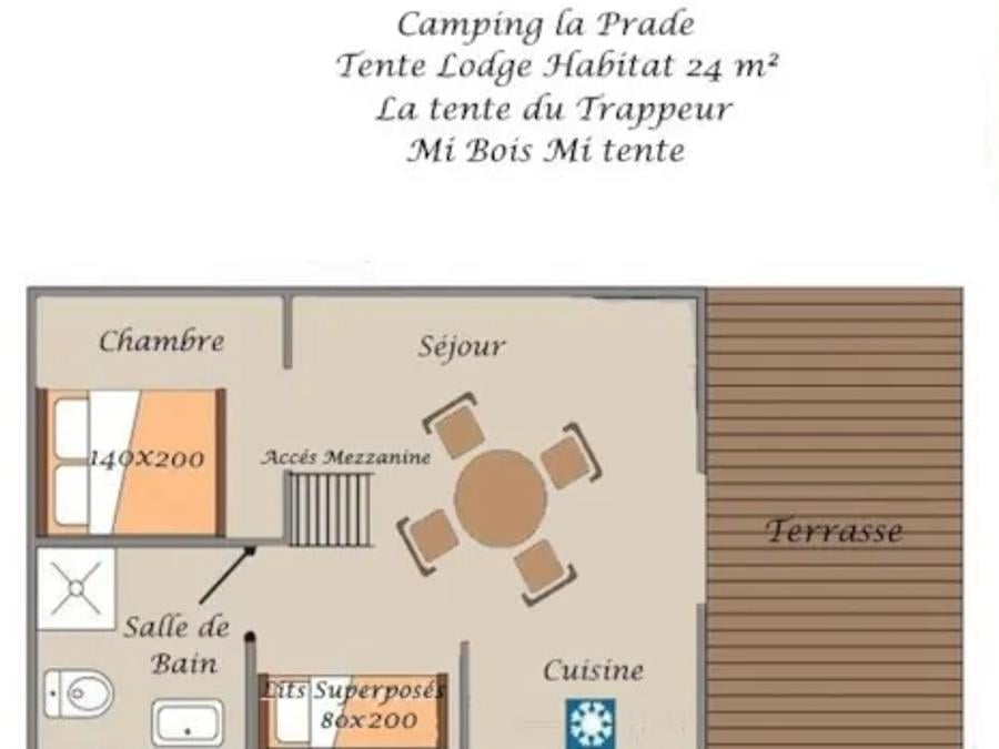Tente en toile et en bois 6 personnes - LA TENTE DU TRAPPEUR HABITAT 5