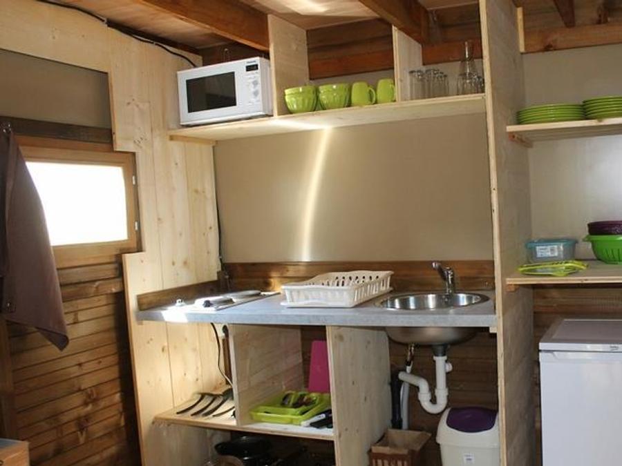Tente en toile et en bois 6 personnes - LE NID ECOLODGE AVEC COUCHAGES EN ETAGE 3