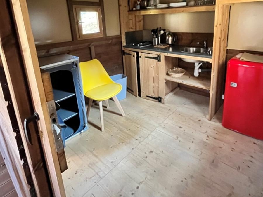 Tente en toile et en bois 6 personnes - LE NID ECOLODGE AVEC COUCHAGES EN ETAGE 2