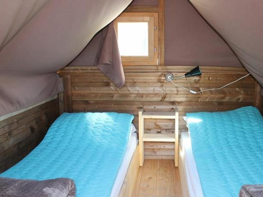 Tente en toile et en bois 6 personnes - LE NID ECOLODGE AVEC COUCHAGES EN ETAGE 6