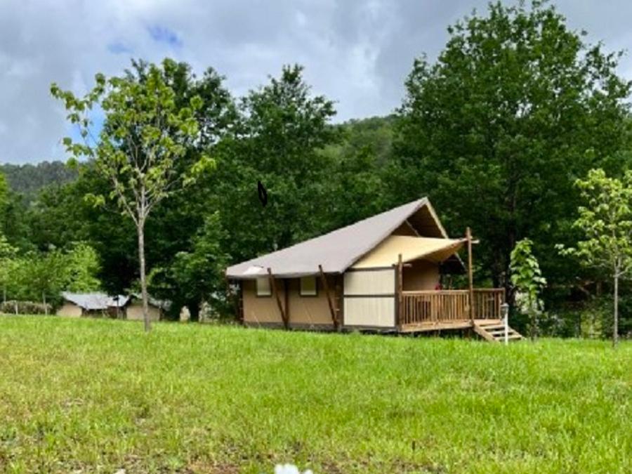 Tente en toile et en bois 5 personnes - SAFARI LODGE 28m² avec sanitaires 8