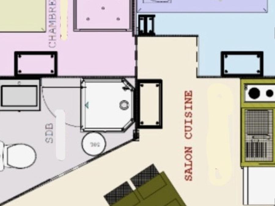 Tente en toile et en bois 5 personnes - Tente tout confort avec sanitaires 4