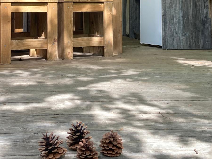 Tente en toile et en bois 5 personnes - Tente tout confort avec sanitaires 3