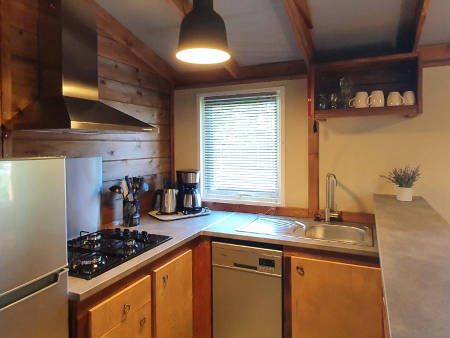 Chalet 5 personnes - Eco-Lodge VIP 35m² avec vue sur terrain de jeux, 2 Chambres, 1 Salle de bain (draps fournis) 2