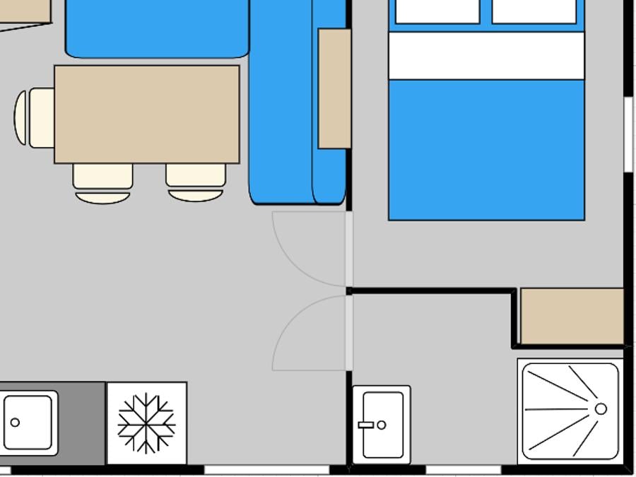 Mobilhome 6 personnes - LYS 3 chambres climatisé 7