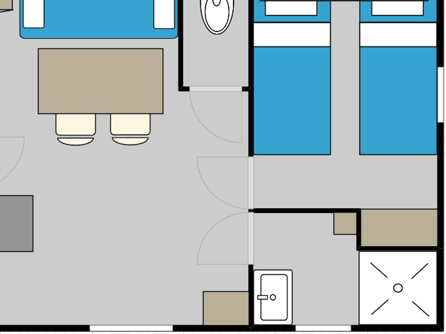Mobilhome 4 personnes - Cargolade Premium 2 chambres climatisé 7