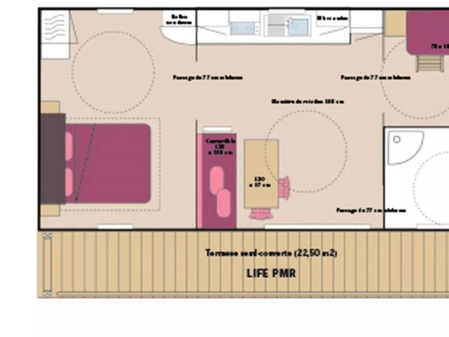Mobilhome 6 personnes - Mobil-Home PMR 3 Pièces 4/6 Personnes + TV 7