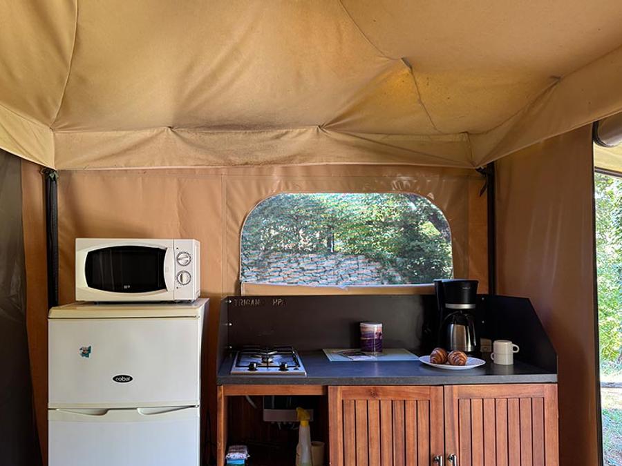 Tente en toile et en bois 4 personnes - Tente Marquise 2 chambres 11