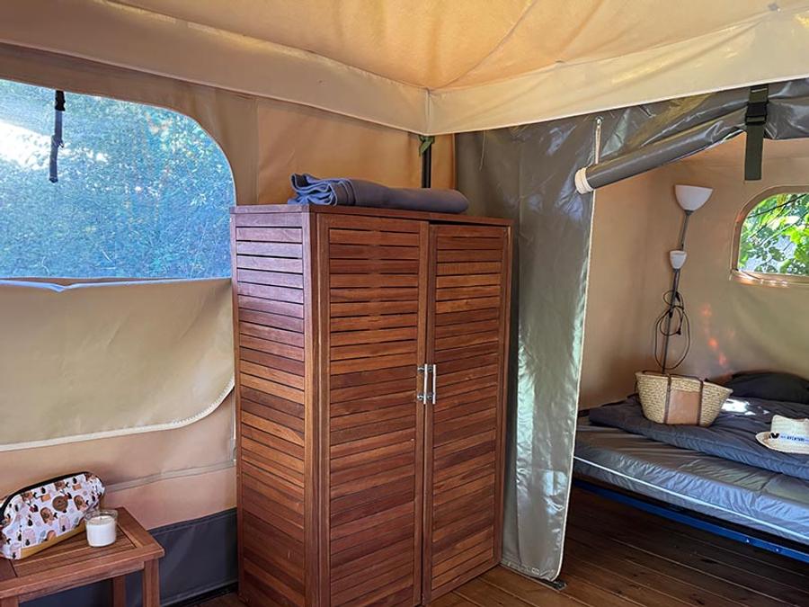 Tente en toile et en bois 4 personnes - Tente Marquise 2 chambres 8