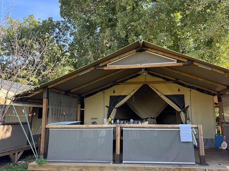 Tente en toile et en bois 5 personnes - Tente Lodge Kenya sur pilotis 2 chambres 13