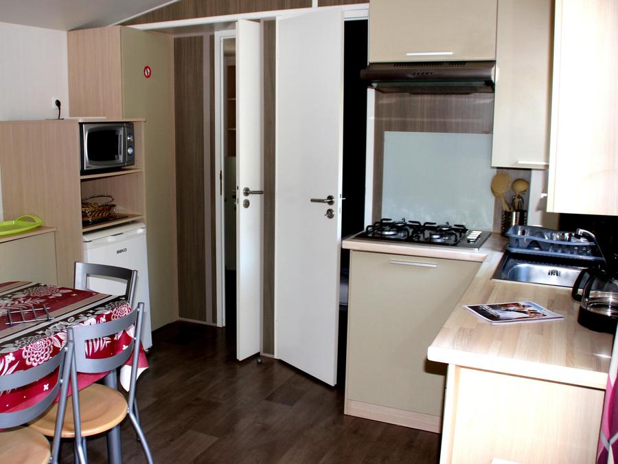 Mobilhome 4 personnes - MOBIL HOME Confort Climatisé - 2 ch - 3.40 x 7.80m / Chêne Vert 3