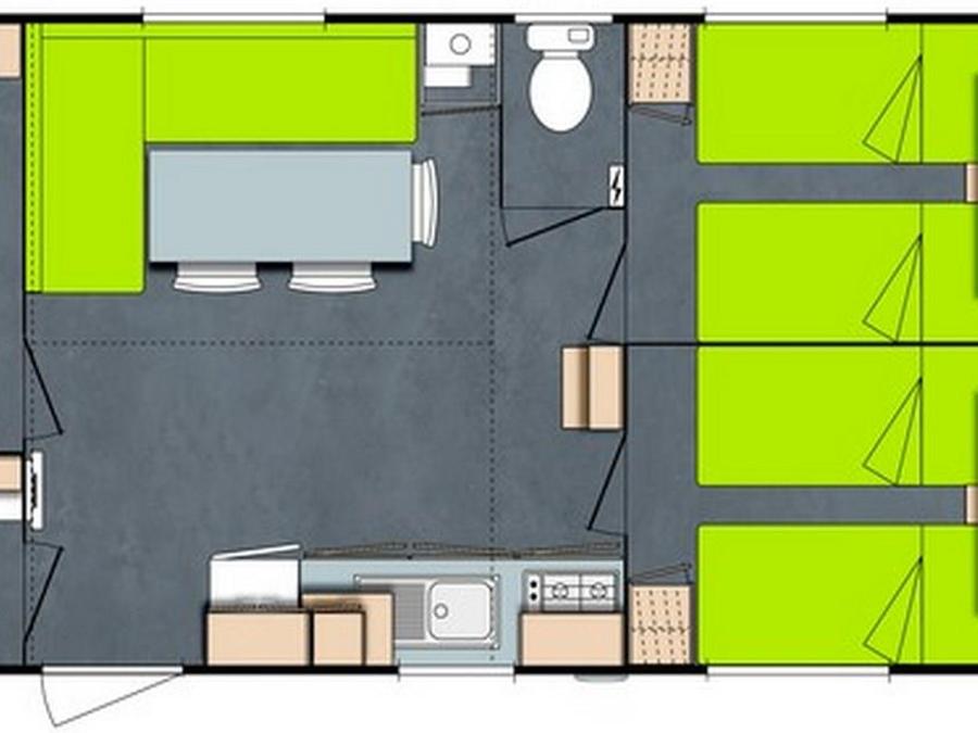 Mobilhome 6 personnes - Confort Tribu - 3 chambres 8