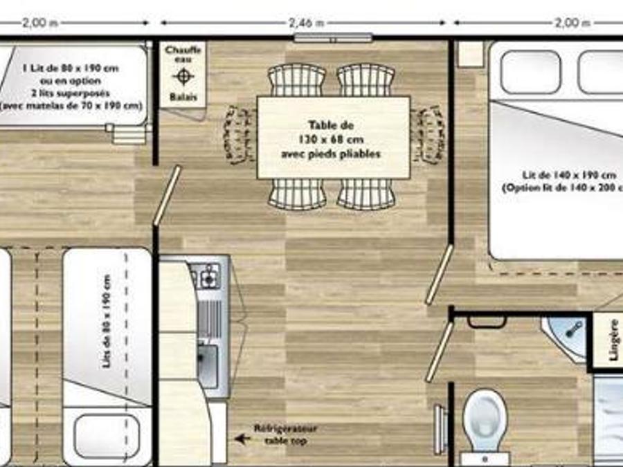 Mobilhome 5 personnes - Confort Holiday, 2 chambres 14