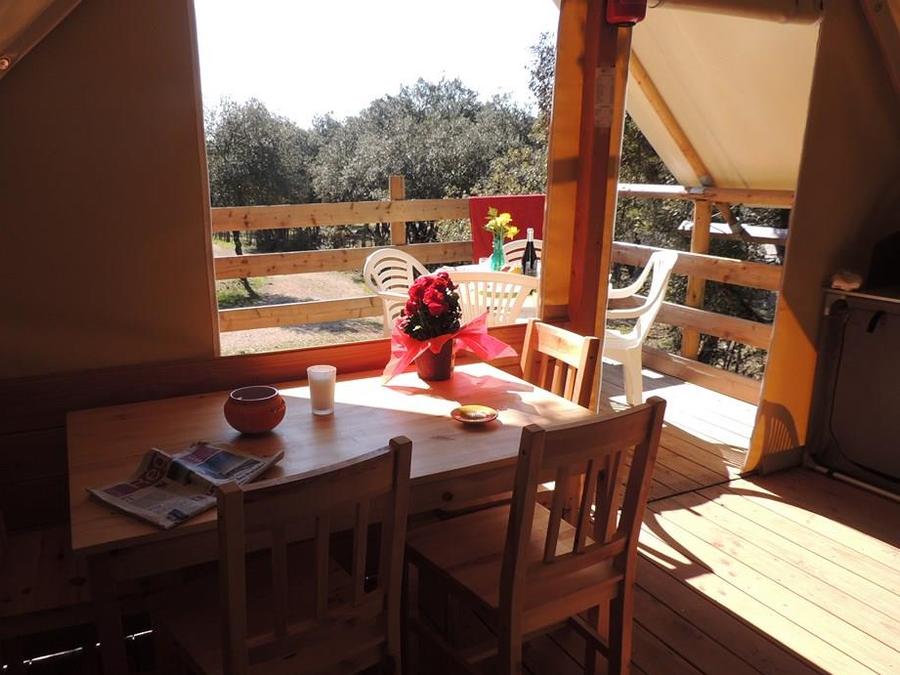 Tente en toile et en bois 4 personnes - Safari, 2 chambres (sans sanitaires) 1