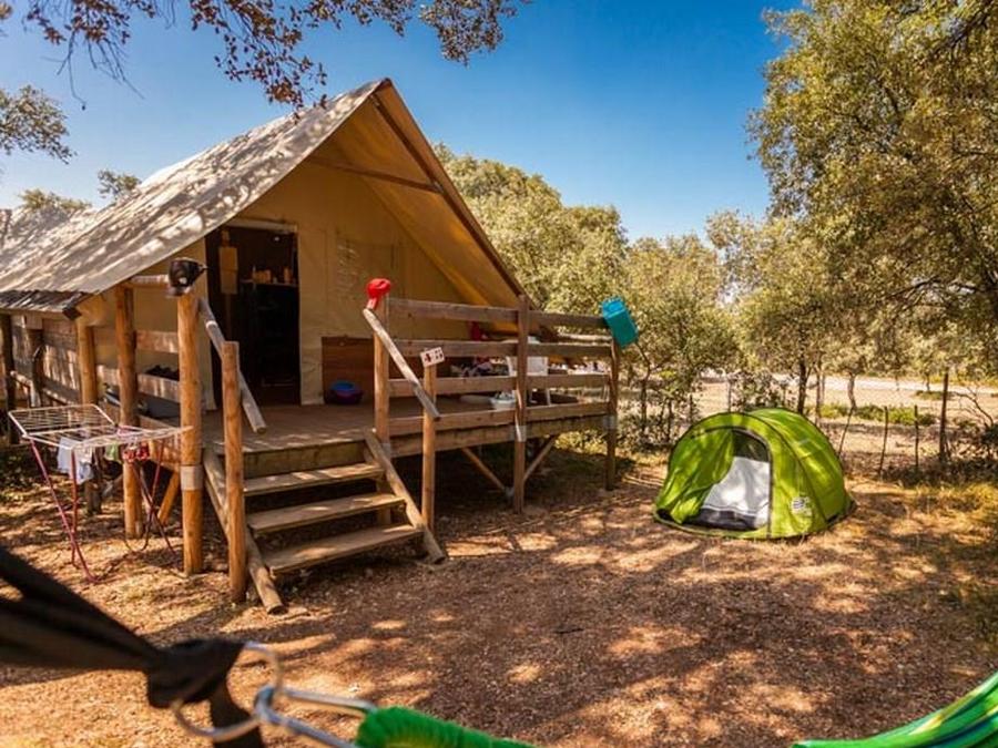 Tente en toile et en bois 4 personnes - Safari, 2 chambres (sans sanitaires) 5