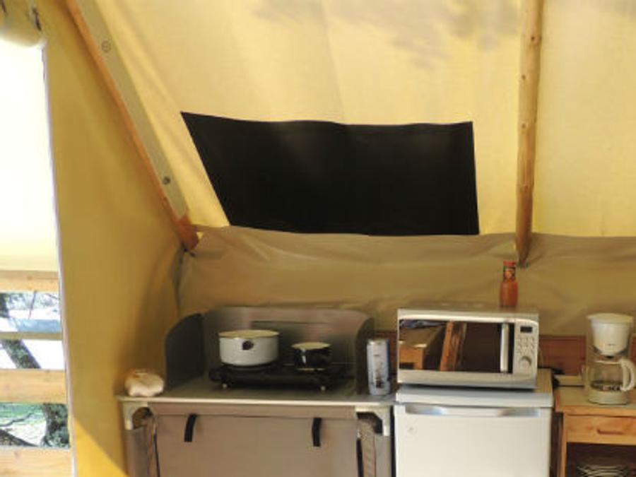 Tente en toile et en bois 4 personnes - Safari, 2 chambres (sans sanitaires) 4