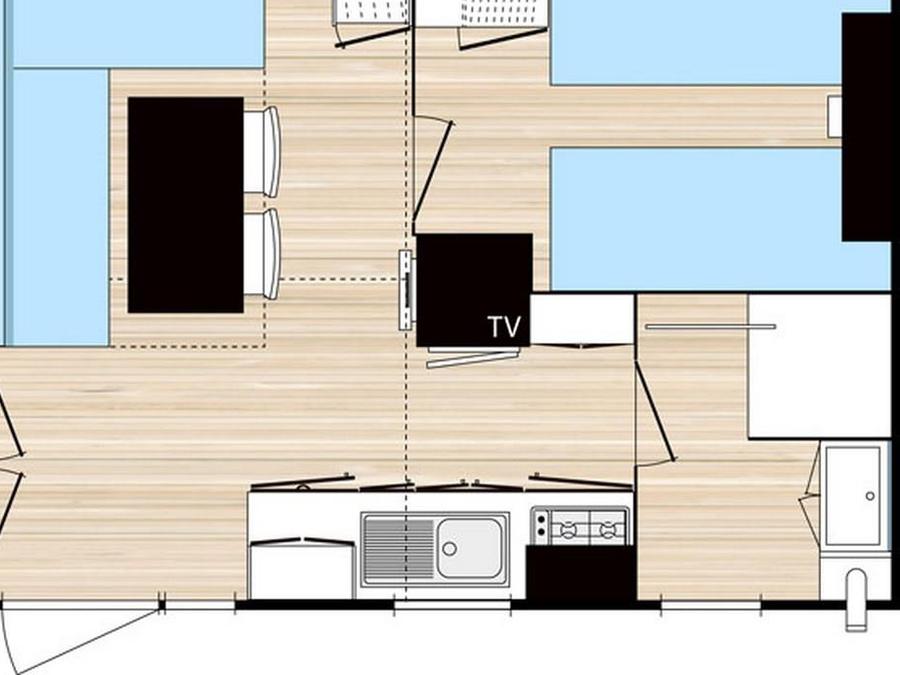 Mobilhome 4 personnes - Confort family, 2 chambres 8
