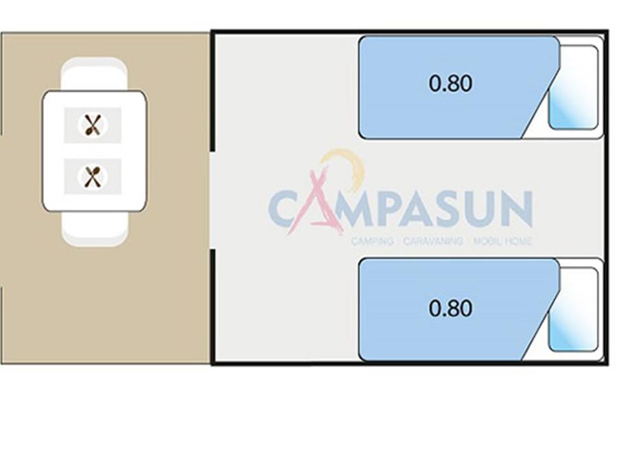 Hébergement 2 personnes - Pod - 6m² (sans sanitaires) 4